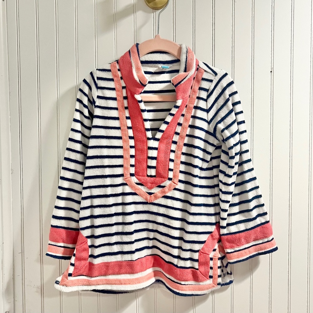 Cabana Life toddler stripe terry coverup